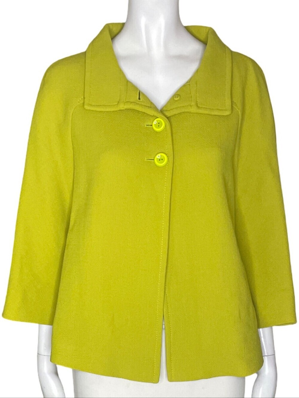 Armani Chartreuse Plain Button-Down Collar Jacket 10